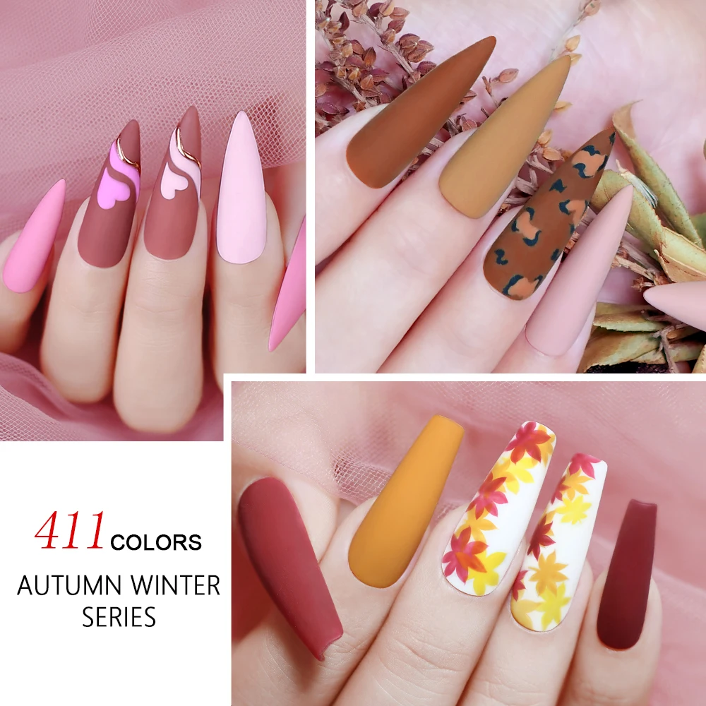 Arte Clavo 15ml Hema TPO Free Nail Gel Polish Fall Nails Maillard Color Collection Semi Permanent Diamond Longwear Top Coat