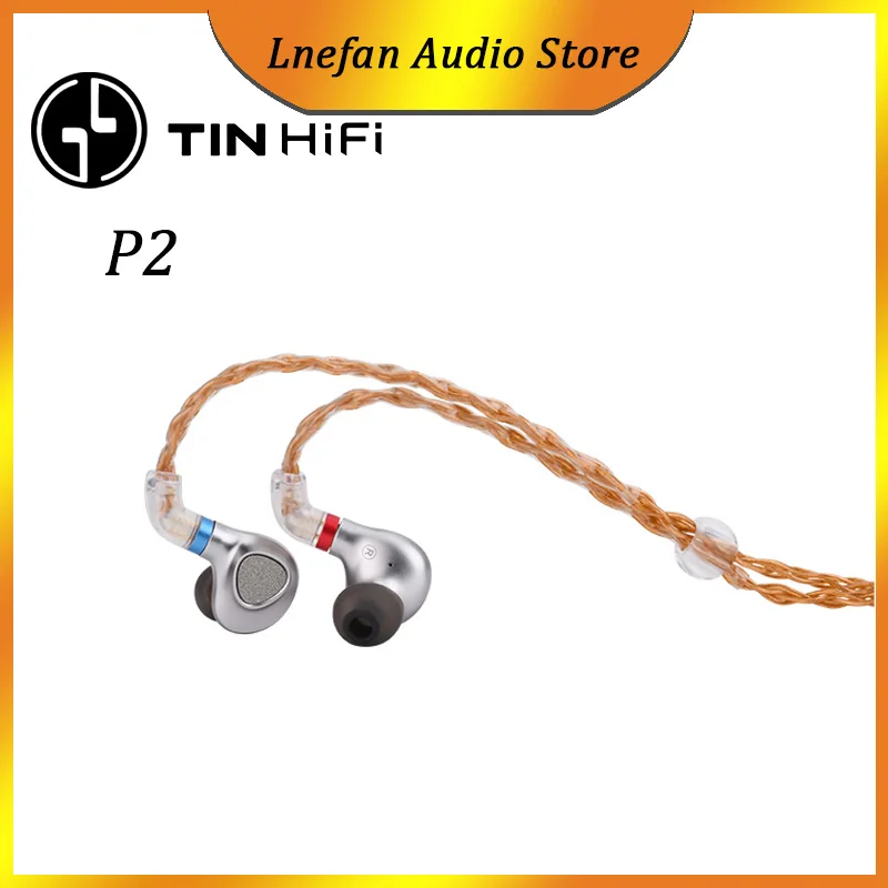 TINHiFi P2 1DD In Ear Earphone High Resolution Plane Metal HIFI Music Monitor Headset With 2PIN Replaceable Cable IEM Headphone