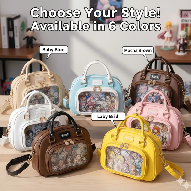 Kawaii Bear Itabag Y2K Tote Bag Cute Anime ItaBag Girl Fun Bear Design High Capacity Daily Shoulder Crossbody Bag Pins Dolls New
