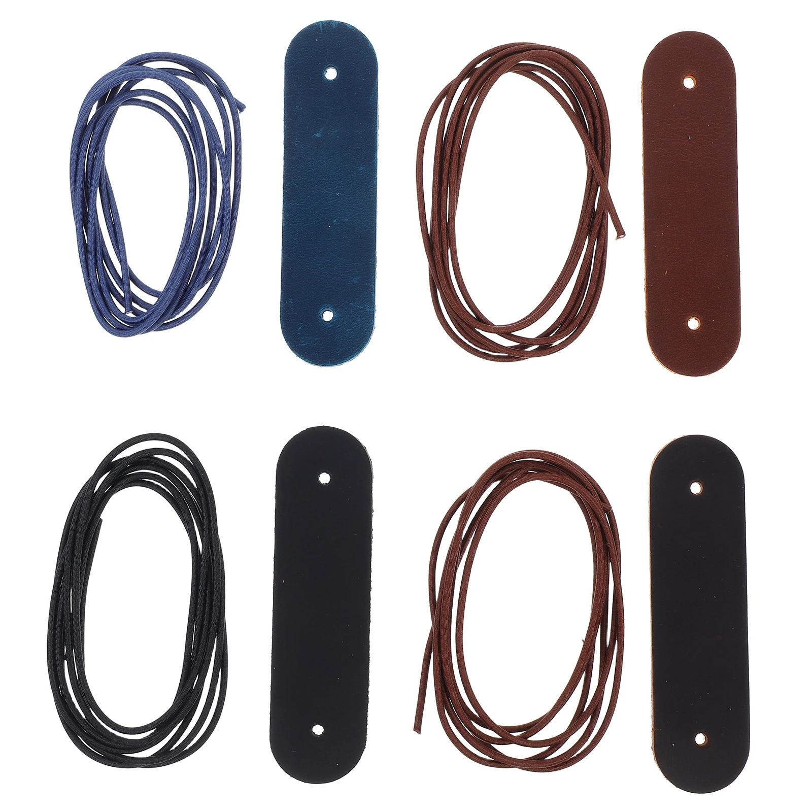 4 Stück Kantenschutz Laptop-Zubehör Notebook Rindsleder Journal Layer elastische Riemen Bänder