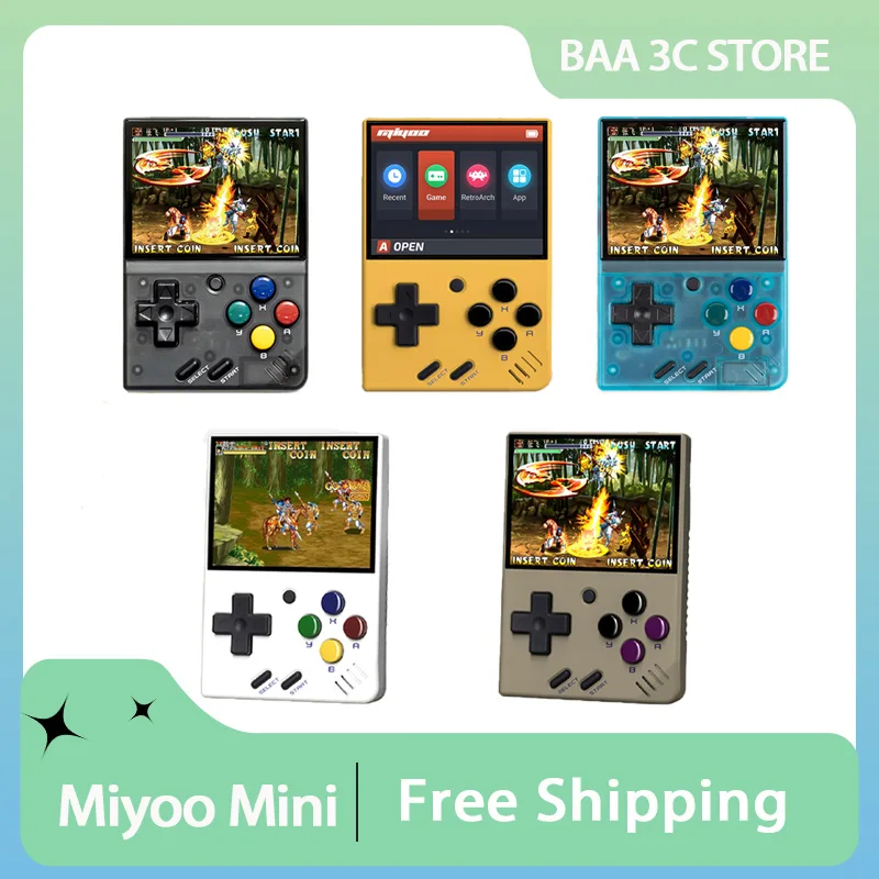 Miyoo Mini Plus Retro Handheld Game Console 3.5Inch Portable IPS HD Screen 20000 Game Linux System Classic Gaming Emulator