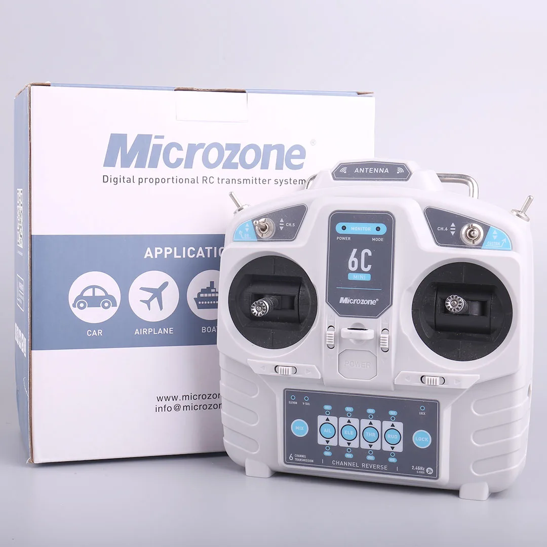 

MicroZone MC6C 6C-Mini V2 2,4G 6-канальный контроллер-передатчик MC7RB приемник радиосистема для RC фиксированного крыла/автомобиля/лодки самолет игрушечный