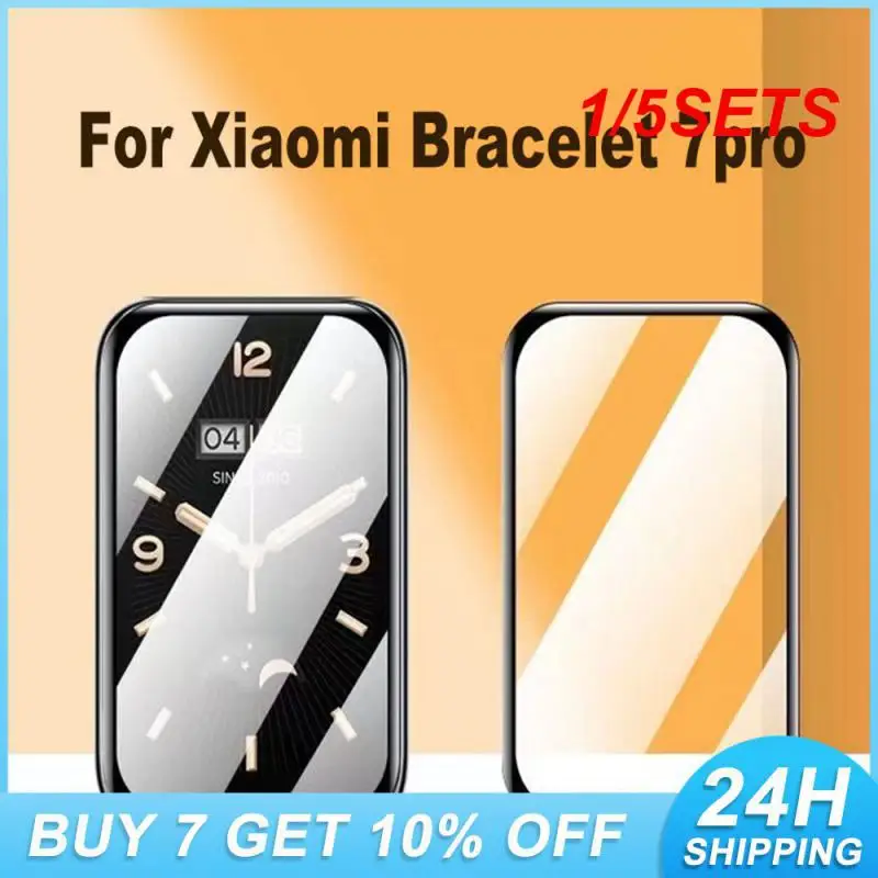 1/5SETS Invisible Compatible With Mi Band 7 Touch Flexible Buffer Full Screen Overlay Clear Curved Surface Sensitive