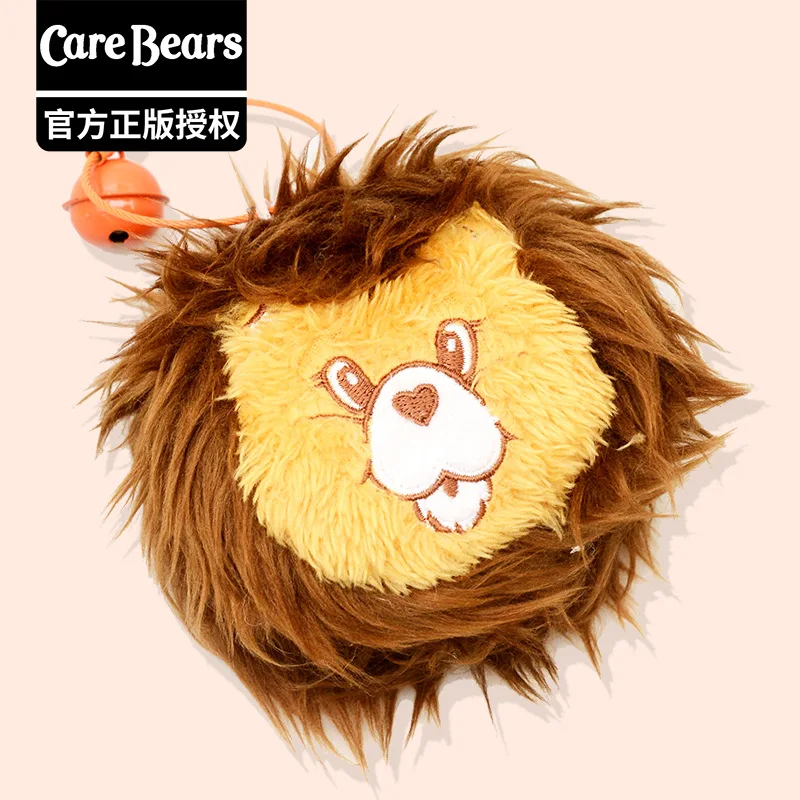 Nuevo estilo, oso de amor de dibujos animados genuino, Carebears, espejo de maquillaje de felpa, llavero, adorno, muñeca, colgante, espejo plegable, regalo para niña