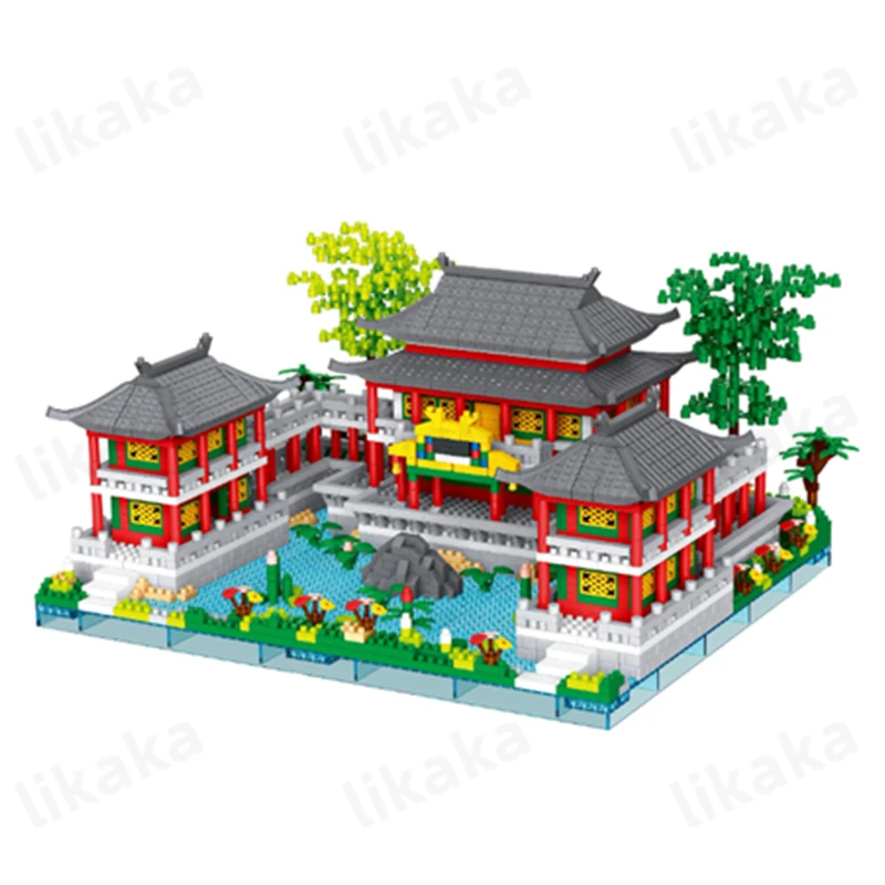 

World Architecture Building Blocks Yard Garden Temple Lake Tree Diamond Blocks Creative Toys for Boys Girls Gifts DIY Bricks Toy