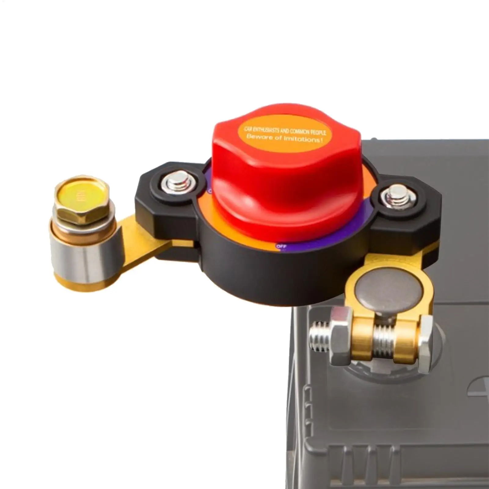 Car Battery Power-off Switch 2-Head 5 Gears Car Engine Shut Off Pure Copper Car Battery Quick Rotatable Disconnect Button