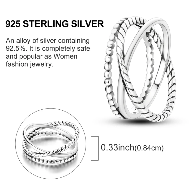 Original 925 Sterling Silver Rings Sparking Golden Heart Ring For Women Girls Jewelry Birthday Anniversary Gifts view 6