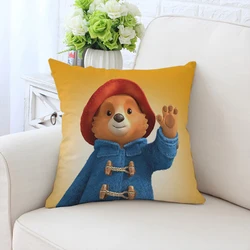 40x40cm pillowcase P-Paddington bear double-sided printed custom sofa cushion cover bedside backrest office chair waist cushion