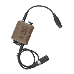 Conector de receptor de transmisor táctico para auriculares FCS AMP, auriculares Comtac3, cable adaptador de 6 pines KN6 a U174/U Set, PTT V60 V20