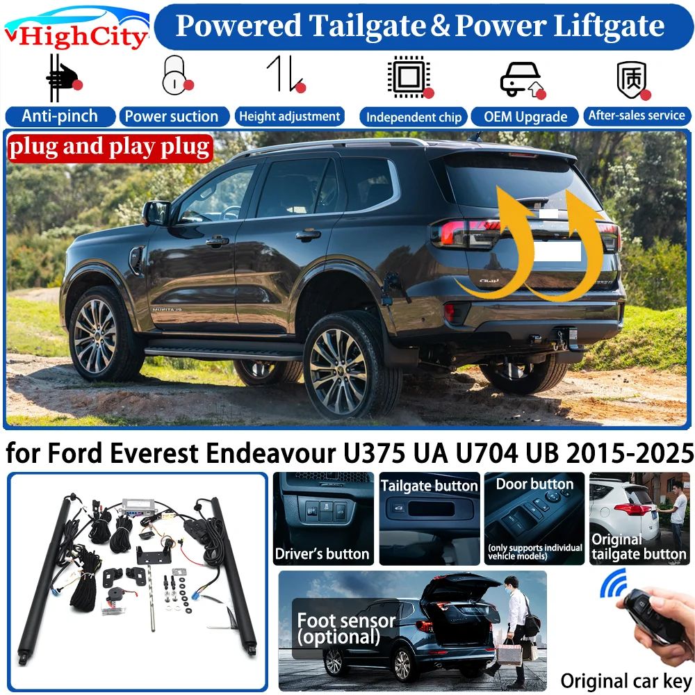 for Ford Everest Endeavour U375 UA U704 UB 2015-2025 Automatic Smart Powered Tailgate Power Liftgate System Strut Trunk Lift Kit