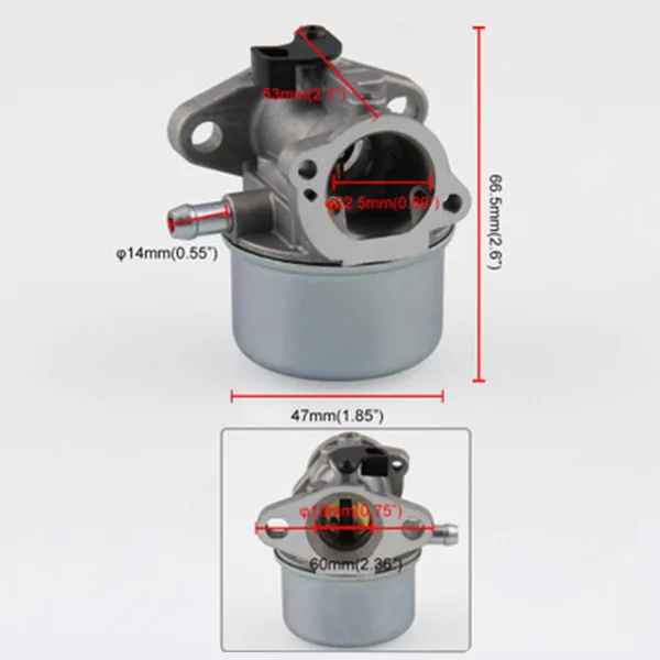 Carburador de cortadores para Briggs e Stratton, Carb, Carb, 4Hp, 5Hp, 6Hp, 6.75Hp, 6.5Hp, 7Hp, 49868, 498254, 497Hp