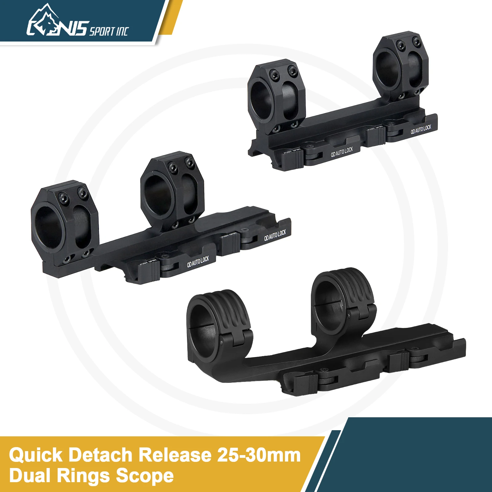 

25.4/30mm Double Ring Scope Mount