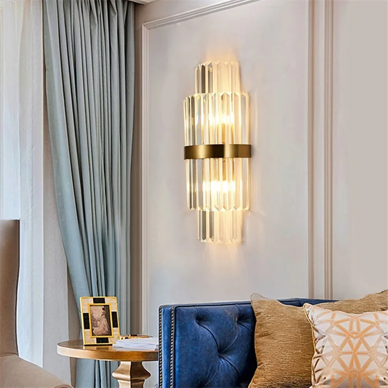 ·APRIL Simple Wall Lamp Modern LED Indoor Crystal Light Sconces Fixtures Decorative For Home Bedroom