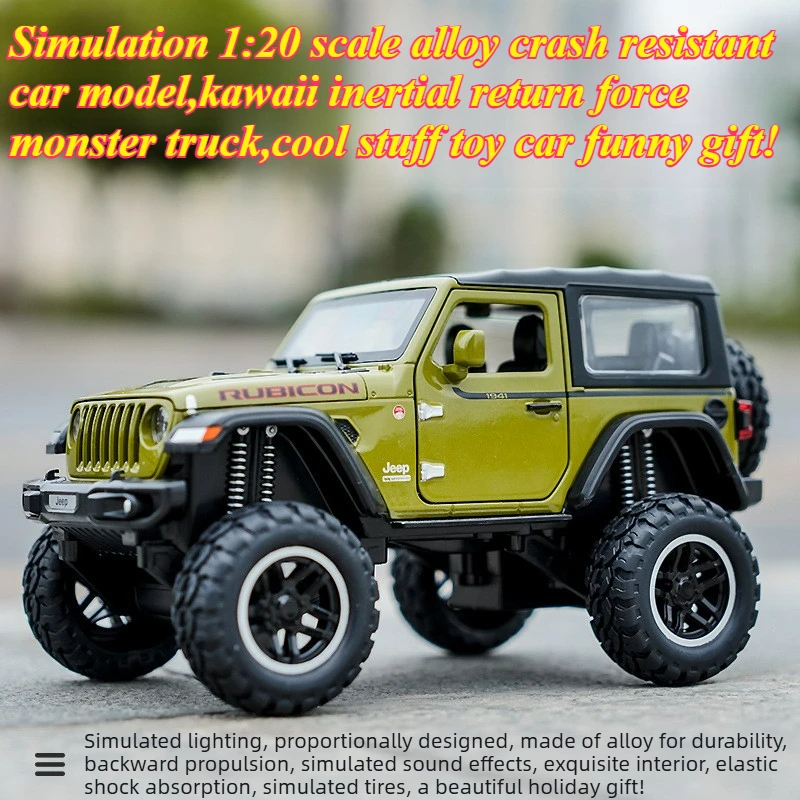 Cool Stuff Toy Car Funny Gift-1:20 Scale Alloy Car Model,Kawaii Inertia Recoil Monster Truck,Toys for Kids,Stress Reliever Toys