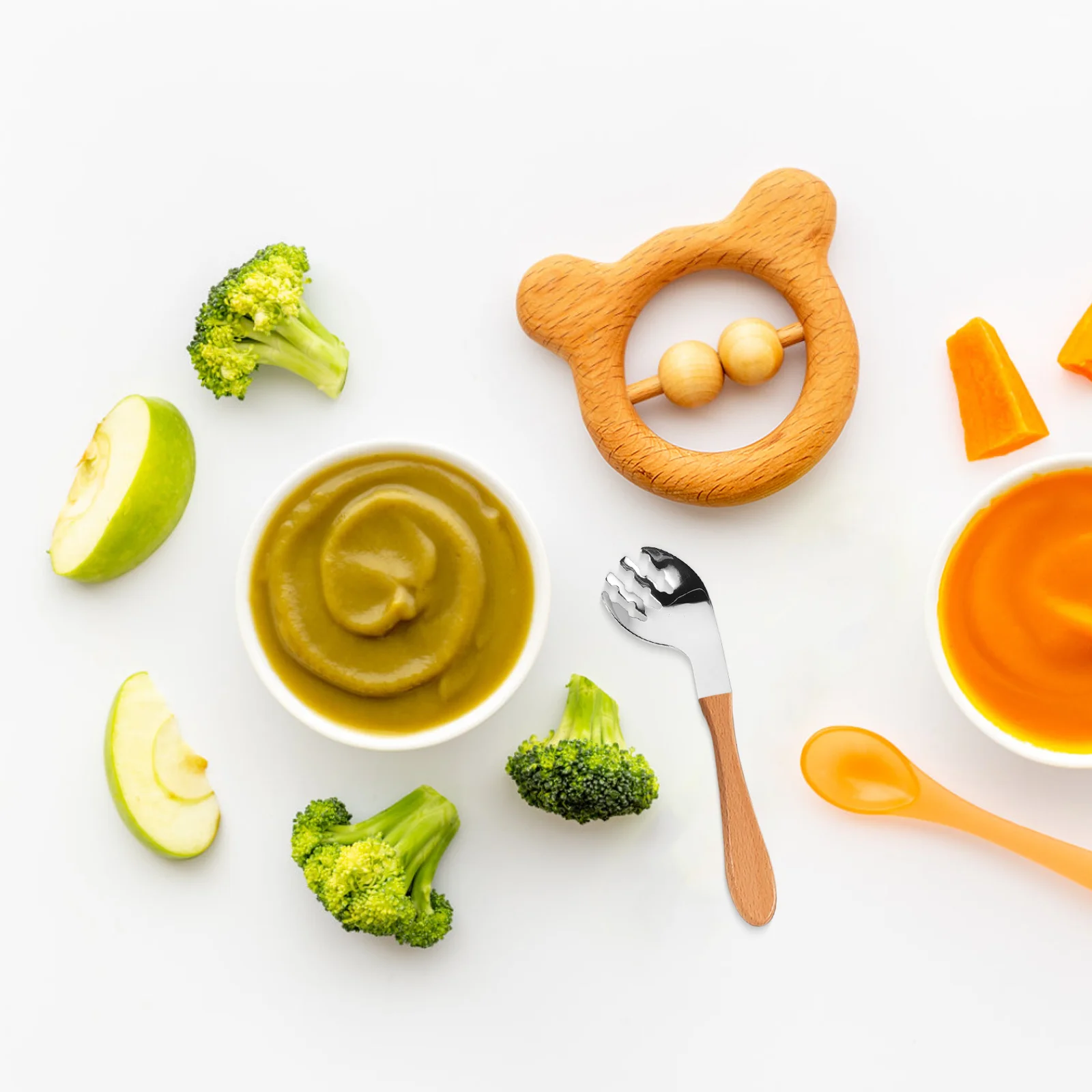 

6Pcs Stainless Steel Adaptive Fork Head Detachable Replacement Parts for Utensils Daycare Meals Hygiene