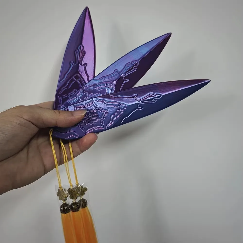 Hochwertiges Dämonenjäger-Cosplay-Rumi-Schwert mit Symbol, Outfits-Requisite, skalierbares lila langes Schwert, Zubehör, Rollenspiel-Requisite, Geschenk