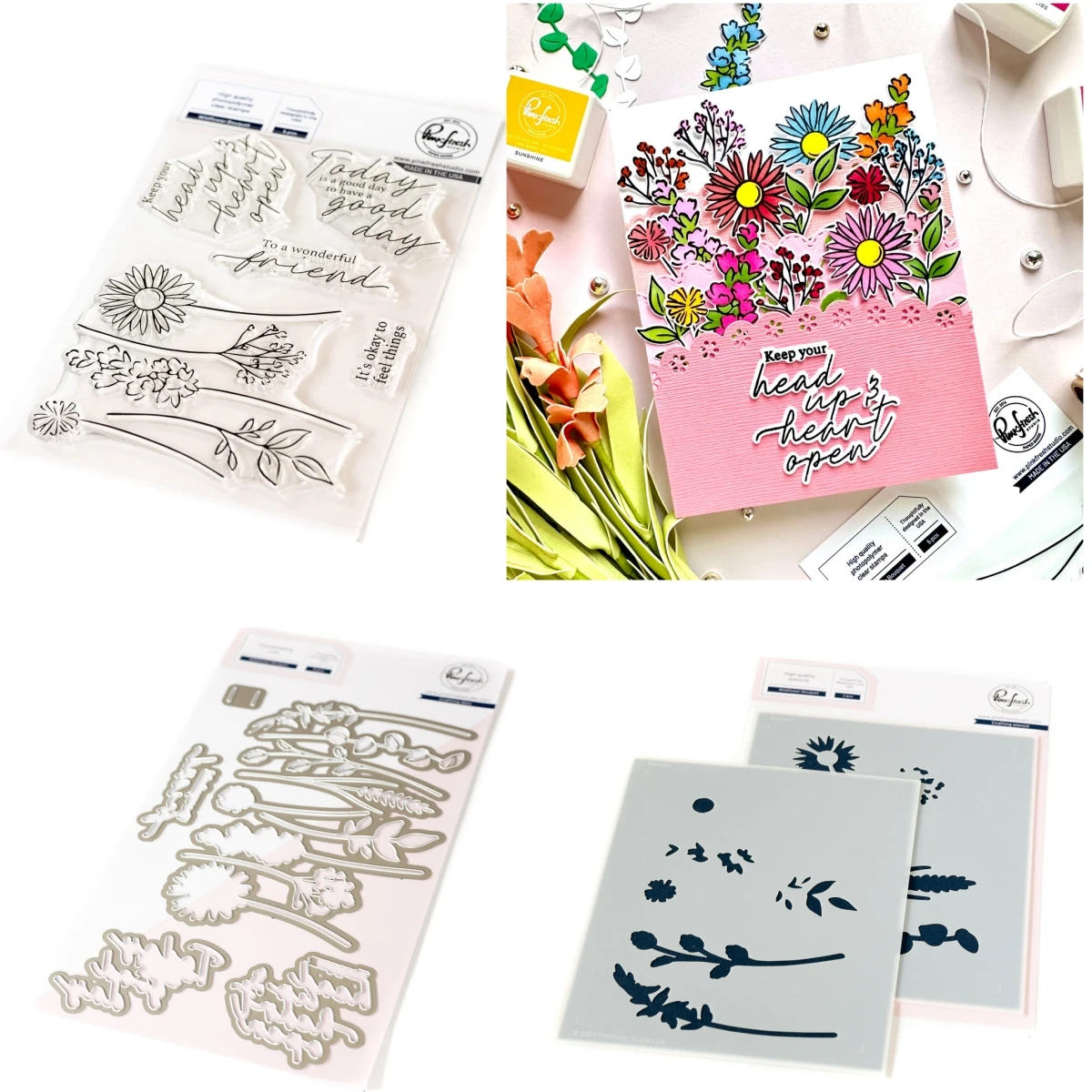 

Wildflower Bouquet Metal Cutting Dies Clear Stamps Stencil Scrapbooking Paper Decoration Embossing Template Greeting Card 2024