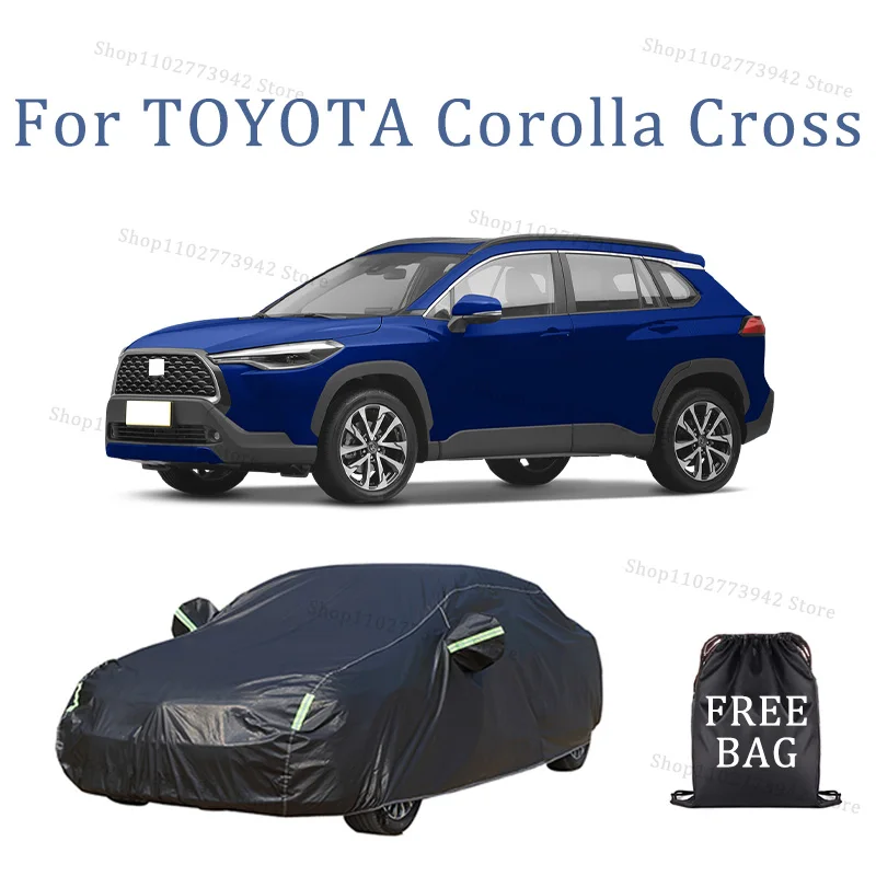 

For TOYOTA Corolla Cross Car Cover Car Waterproof All Weather Automobiles Full Exterior Covers - Sun-proof Outdoor Anti Scratch