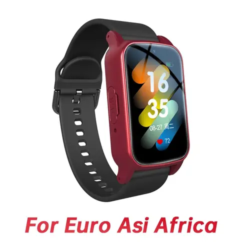 Imagen 2 del producto Reloj inteligente para personas mayores 4G con GPS, SOS, soporte de emergencia para detección de caídas, monitoreo de salud AI para personas mayores Rojo A