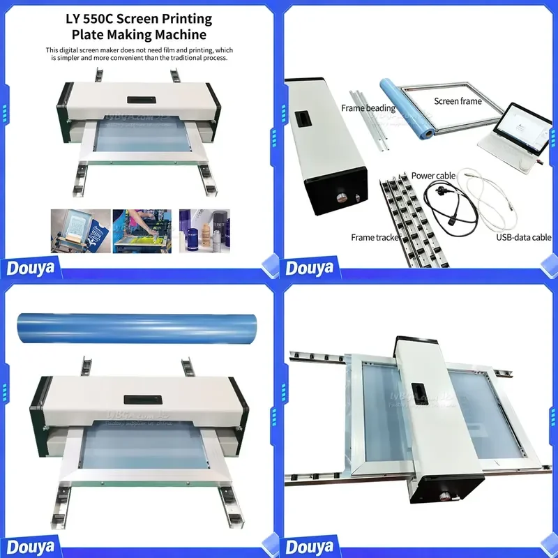 LY 550C Silk-screen Printing Plate Making Machine with Customized USB Screen Frame No Film Exposure Needed for T-shirts And