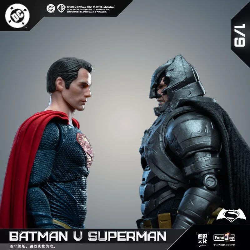 FonJoy BVS Action Figures Blindato Batman Battaglia Danneggiata Superman 1/9 Figure Set Batman v Superman: Amante della Giustizia DC Giocattoli Modello