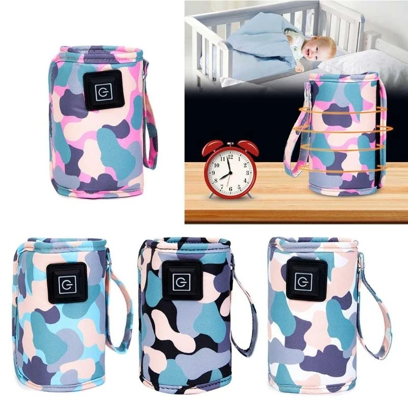 

J15U Outdoor Travel Warm Bag Infant Feeding Bottle Heated Cover Breast Milk Heater