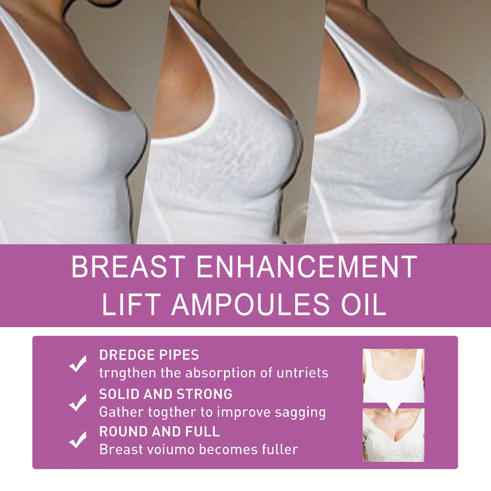 Breast Enhancement Essential Oil Prevent Sagging Promote Boobs Development Chest Lifting Firming Breast Increasing Massage Serum