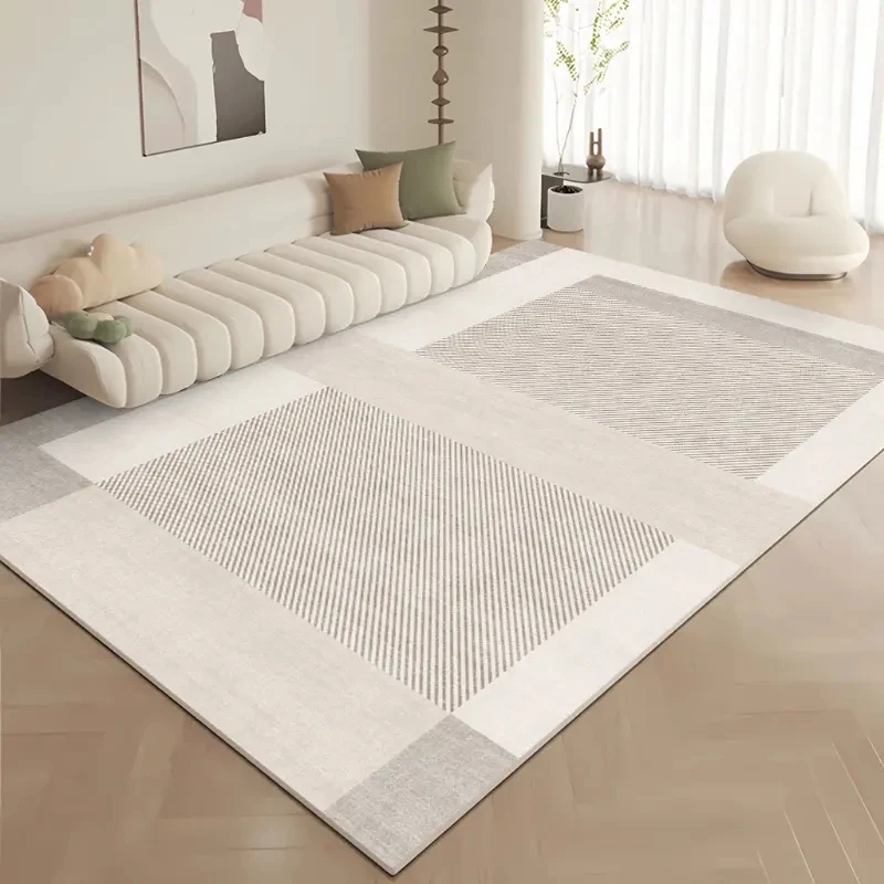 VIKAMA Nordic Style Living Room Carpet Soft Non-Slip Dirt Resistant Mat for Sofa End Table Bedroom Cloakroom Home Decor - view 5