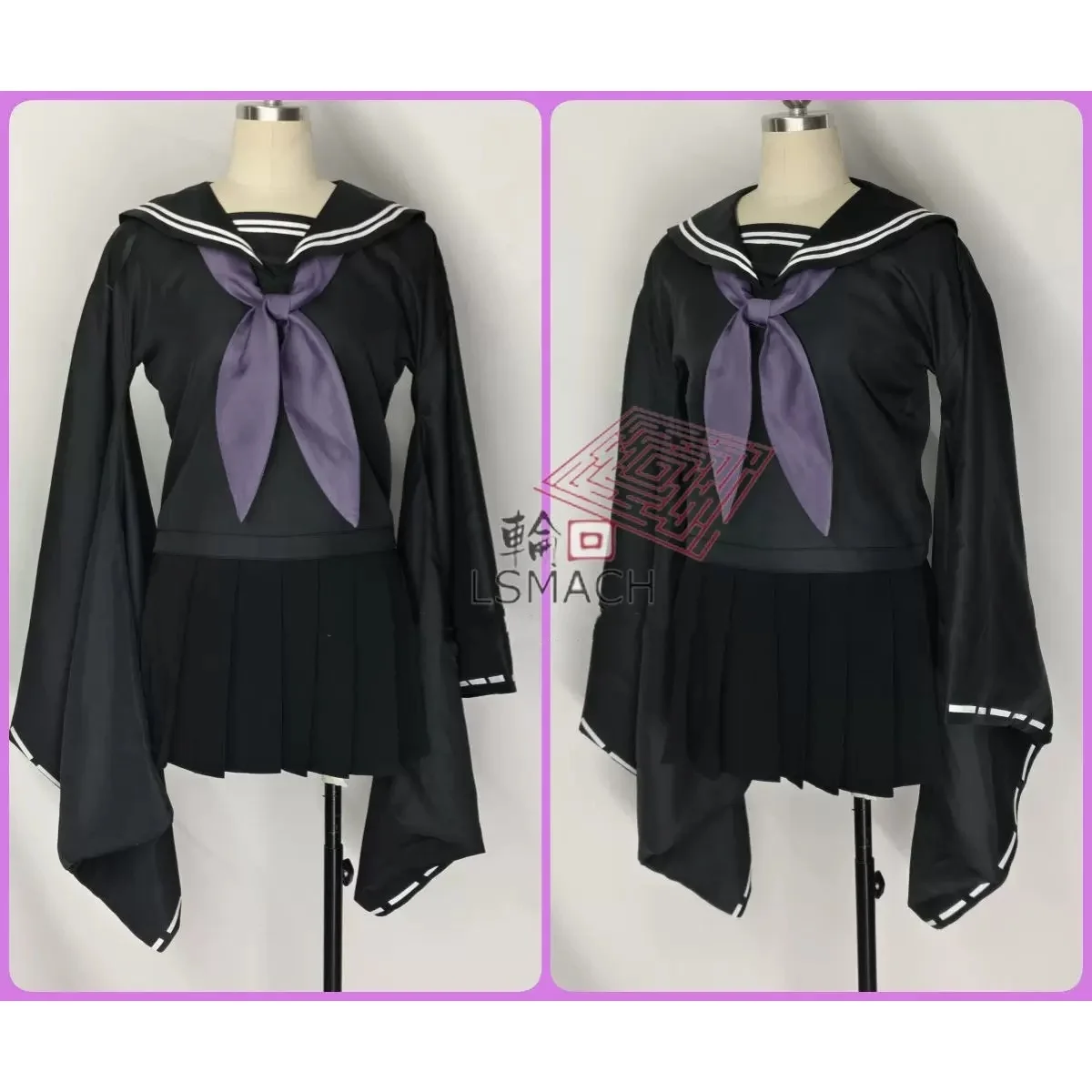 كوسمارت الأزرق الأرشيف حافة سوداء الملابس العادية تأثيري حلي كوس لعبة أنيمي زي حفلة الهالوين لعب دور الملابس الملابس #3