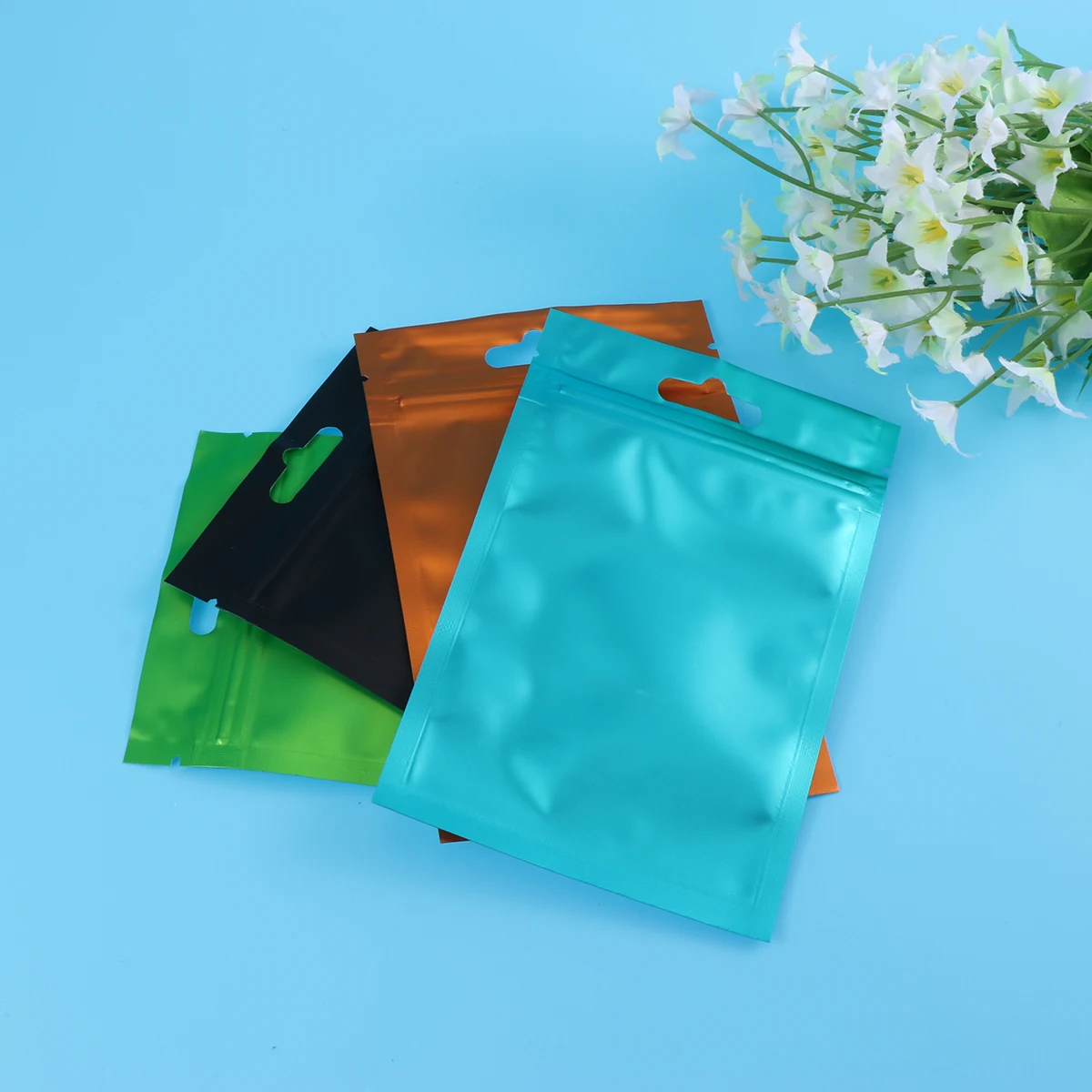 

200pcs C y Packaging Bags Foil Resealable Heavy Duty Food Zipper Storage Bags Durable Sealed For Coffee Nuts Tea
