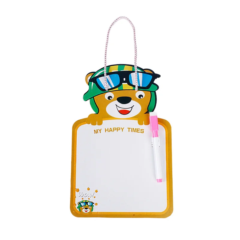 Tableau blanc effaçable réutilisable, 1 pièce, carnet de notes, dessin animé en forme d'animal, planche à dessin effaçable, jouet pour enfants, planches Graffiti