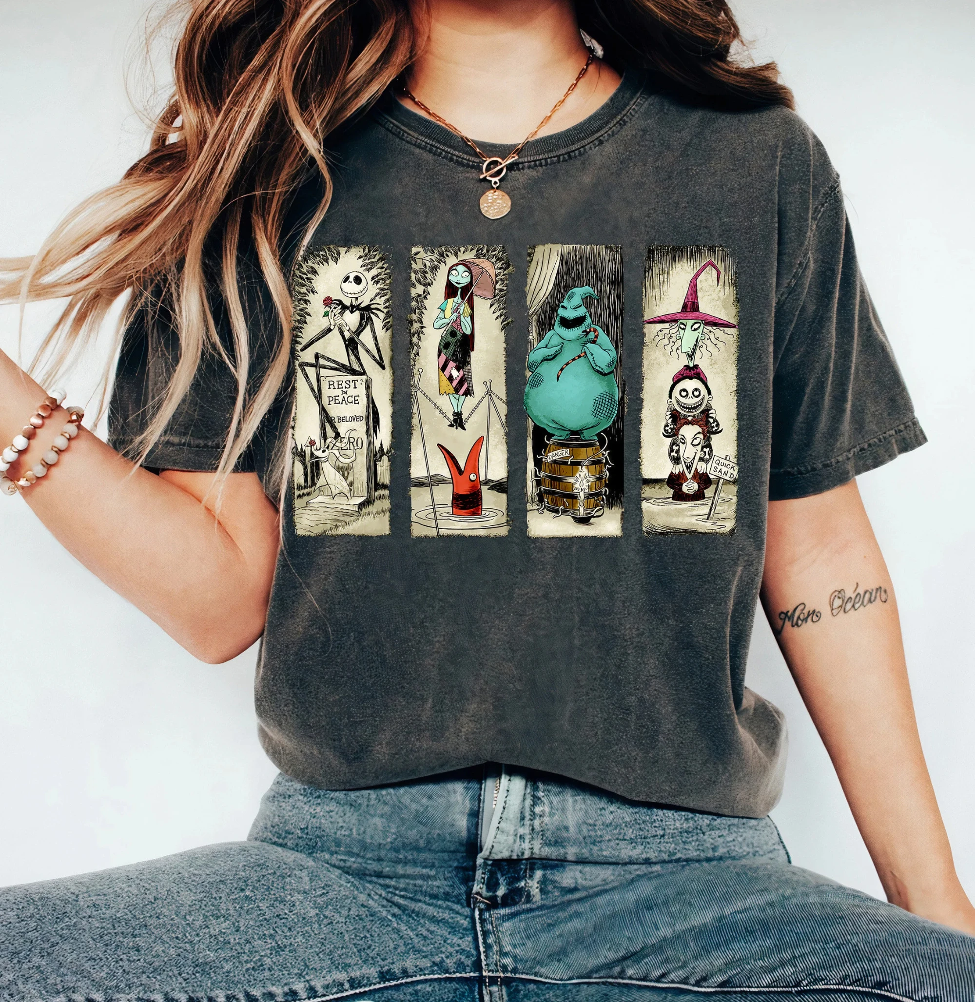 Camicie vintage Haunted Mansion Nightmare Before Christmas Halloween, camicie Foolish Mortals, camicie per famiglie WDW, Magic Kingdom