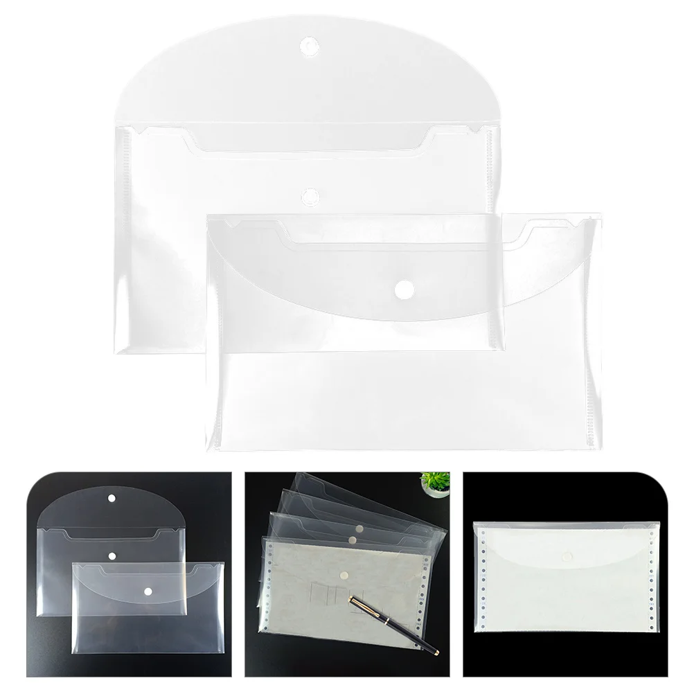 

20 Pcs Invoice Storage Bag Documents File Organizer Folder Pp Clear Holder Receipt Organiser
