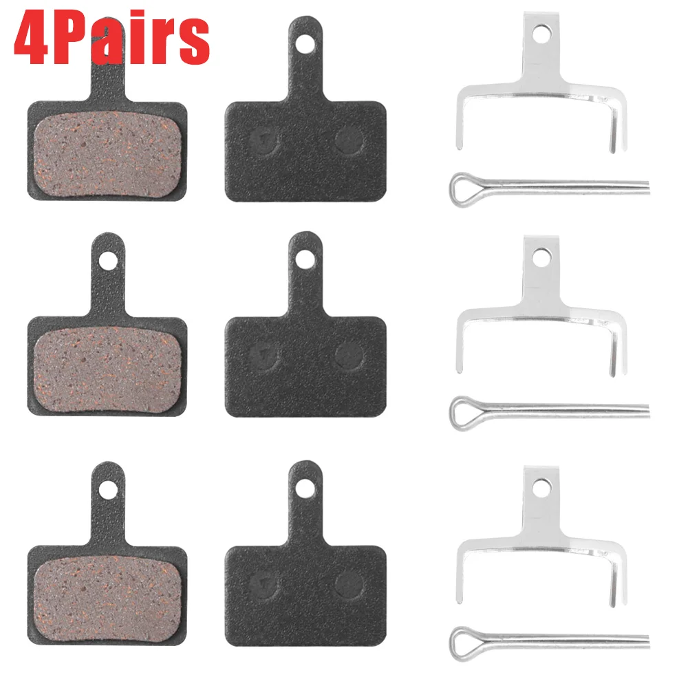 4 Pairs New Bicycle Semimetal Disc Brake Pads For Shimano Deore Br-M575 M525 M515 T615 T675 M505 M495 M486 M485 C501S