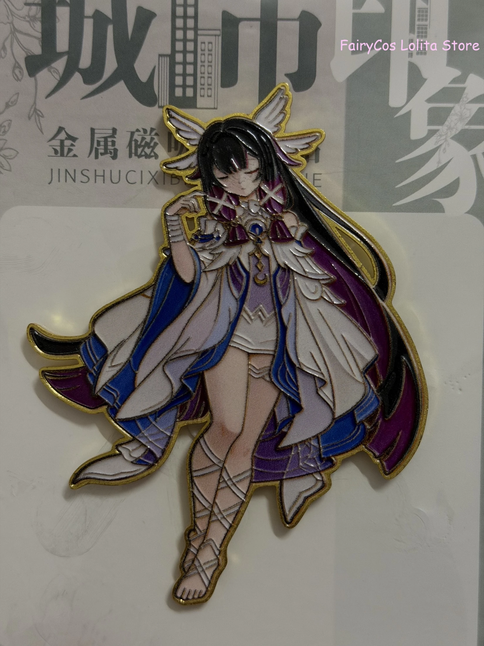 Anime Genshin Impact Columbina Hyposelenia Damselette Metal Fridge Magnet Suction Sticker Refrigerator Door Collect Gift view 2