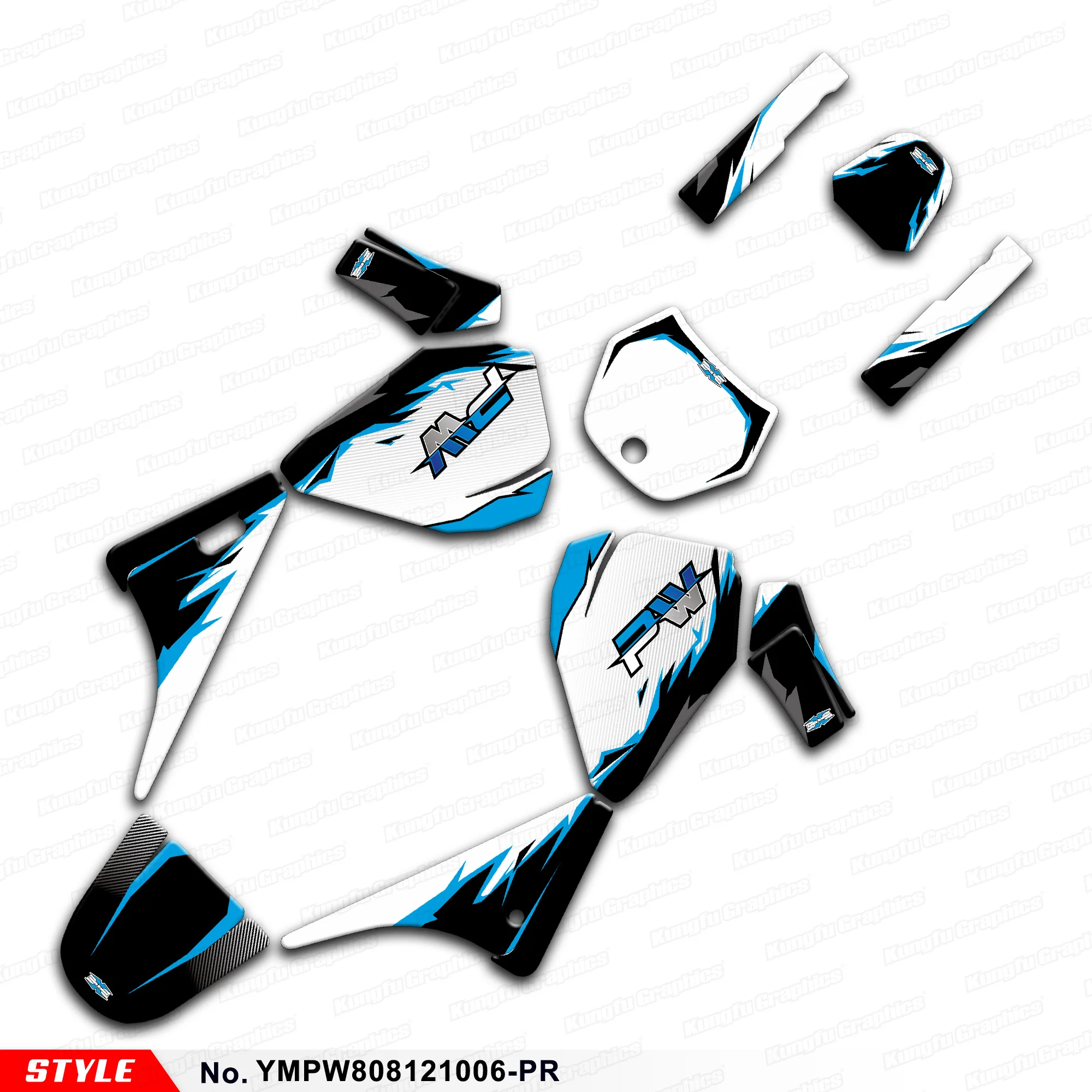 

JY RACING Graphics Kit Motorcycle Stickers for Yamaha PW80 PW 80 Piwi80 Piwi 80,Refurbishing, YMPW808121006-PR