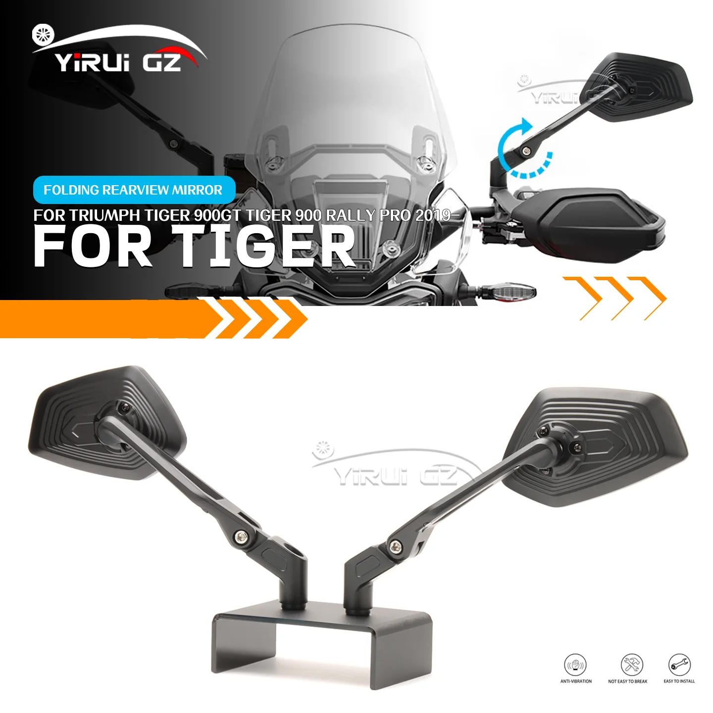 オートバイバックミラートライアンフタイガー-900gt-タイガー-900-900-ラリープロ-2019-アルミ調整可能なサイドリアビューミラー-900gt