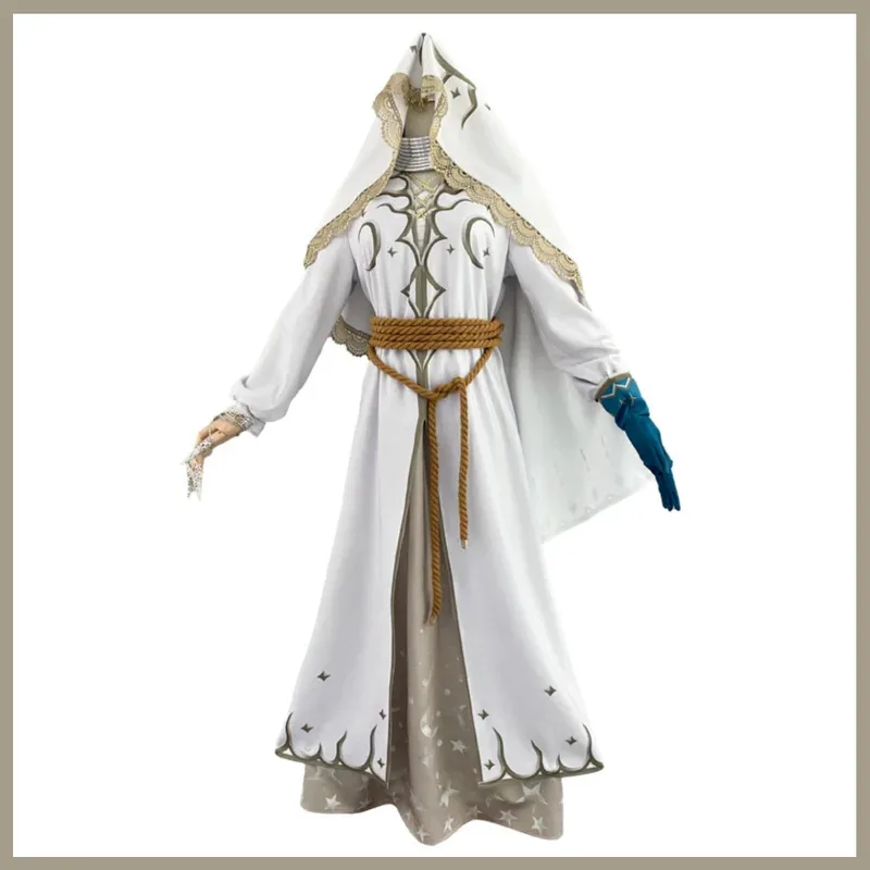 Juego Identity V Seer disfraz de Cosplay Eli Clark piel moda estilo étnico exótico capa blanca uniforme hombre mujer traje de Halloween; 2'