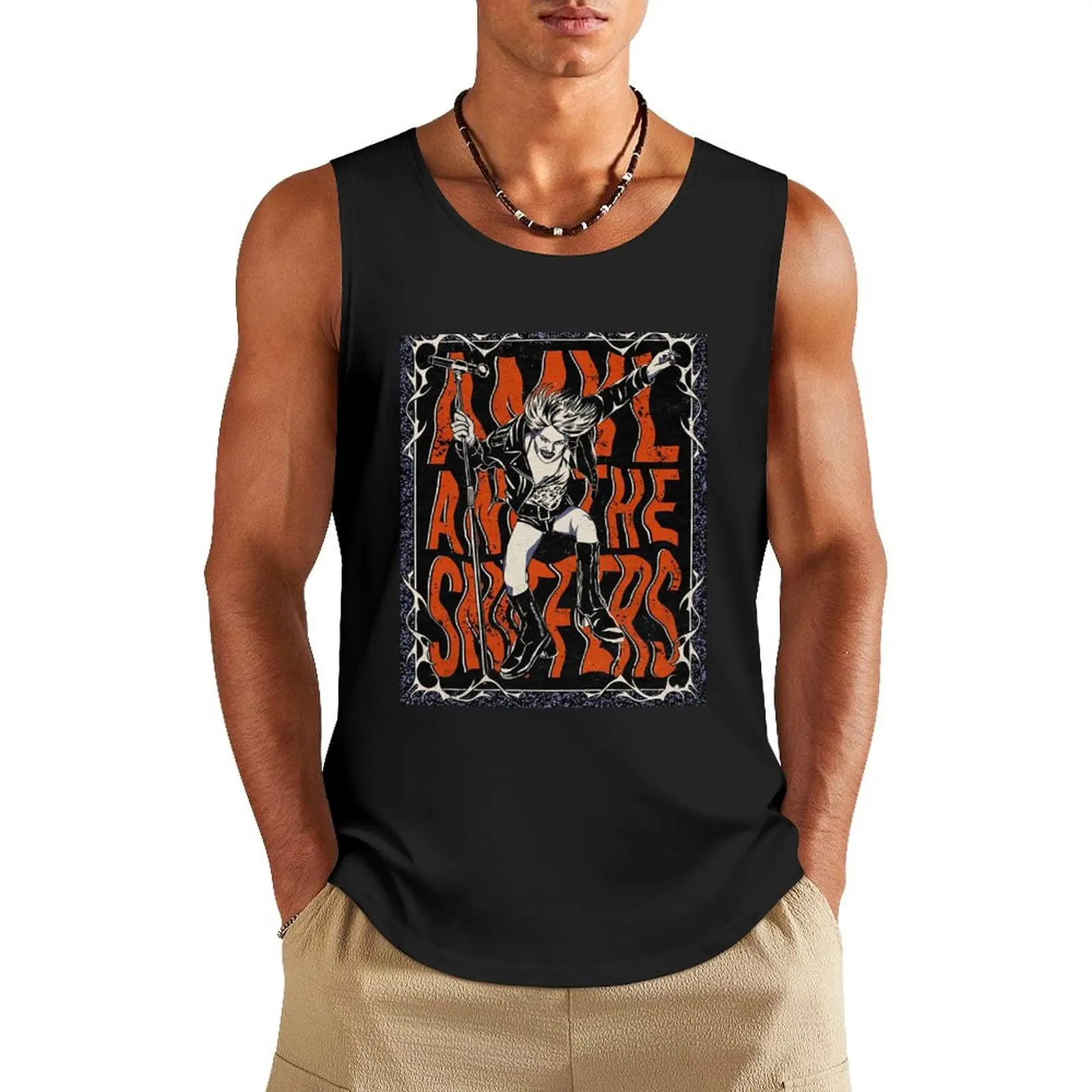 Amyl And The Sniffers 2023.Sniffers.Amly.And Sniffer.2023.2024 Tank Top training weight vest Gym clothes male top