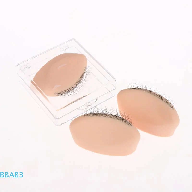【B】1개 속눈썹 연습용 실리콘 모델, 실제 속눈썹 연장과 같은 느낌, 재사용 가능한 눈꺼풀-속눈썹 연장 훈련 도구
