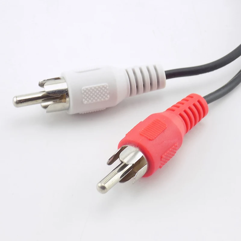3.5mm Female to 2 Male RCA Cable Splitter Converter Adapter Aux Audio Extension Cord Y-Cable For Laptop MP3/MP4 Conversion Line
