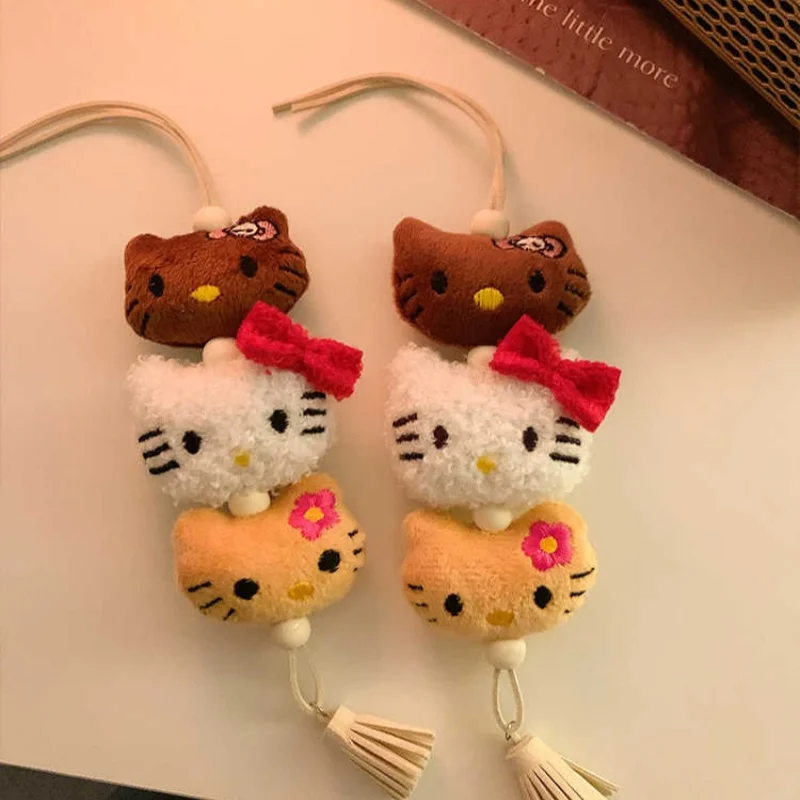 Leuke Kitty pluche hanger cartoon handgemaakte Kt Cat tas hangende pop tas pop sleutelhanger hangende ornamenten op voorraad