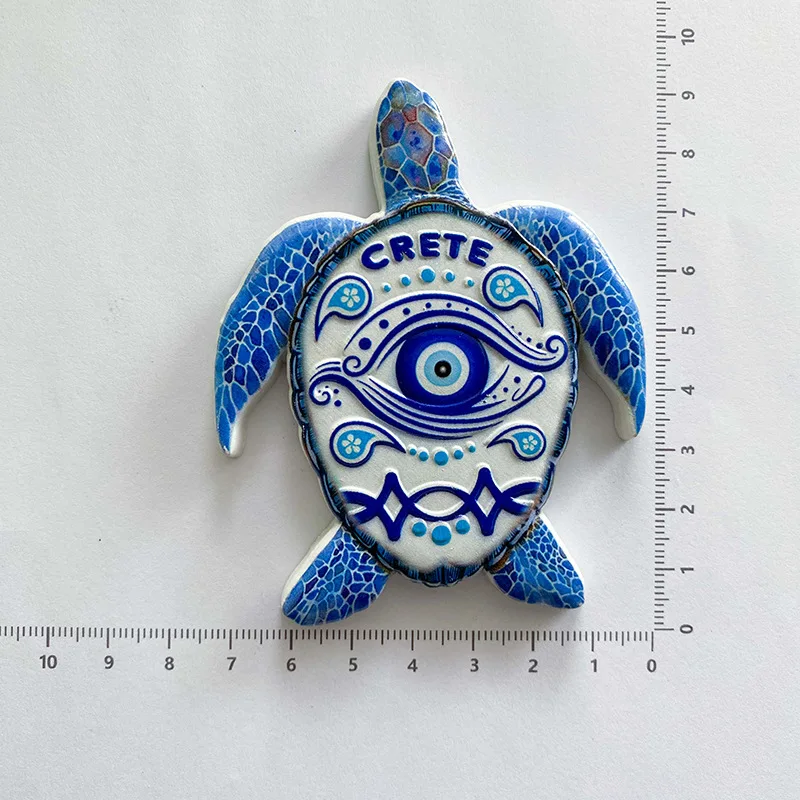 Evil Eyes Fridge Magnets Greece Souvenir UV Printing Craft Resin Refrigerator Magnets Sticker
