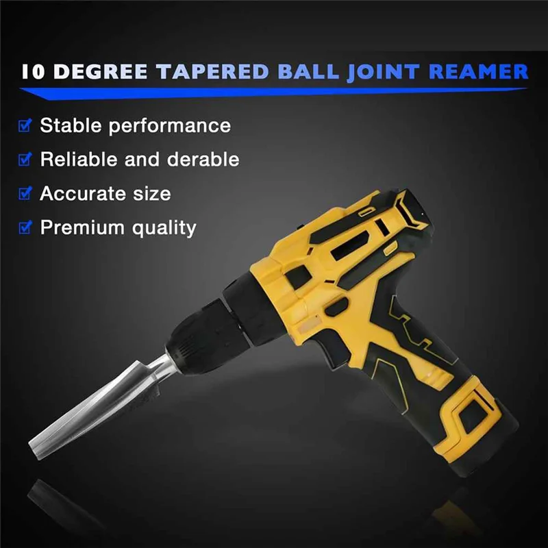 

【Hot Selling】10 Degree Tapered Ball Joint Reamer, 6542 High-Speed Tool Steel Tapered Reamer Tie Rod For 1-1/2Inch Per Foot