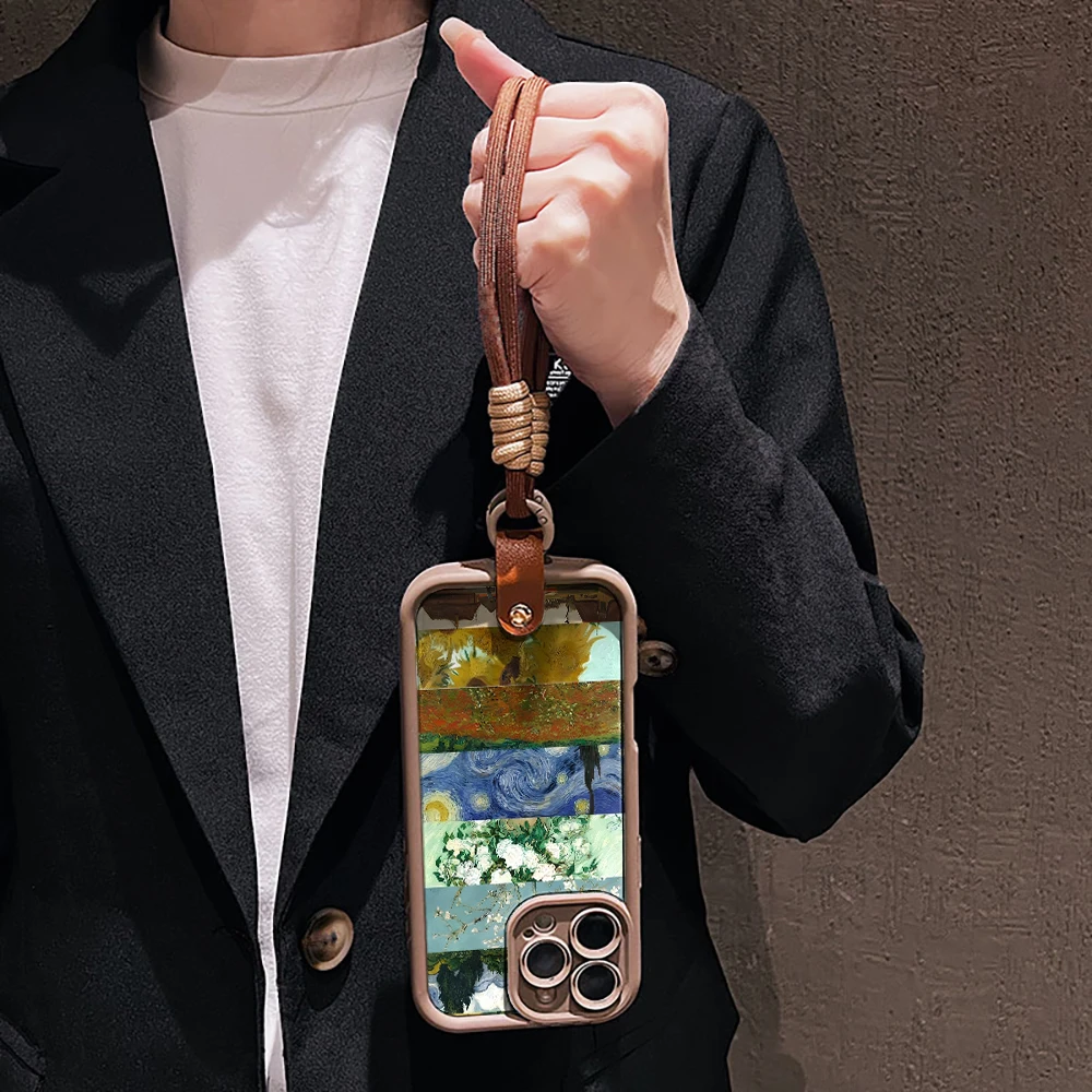 Van Gogh Collage Handyhülle für Samsung Galaxy S26 S21 S25 S24 S23 S22 Ultra Plus FE Hülle A16 A36 A54 A55 A56 mit Lanyard Funda – Detail 5