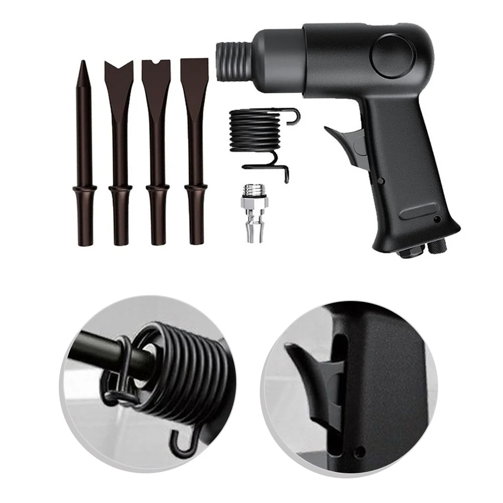 Industrial Air Hammer Chisel Kit With Bits For Rust Removal Weld Slag Cleaning Automotive Repair Pneumatic Scaling Tool