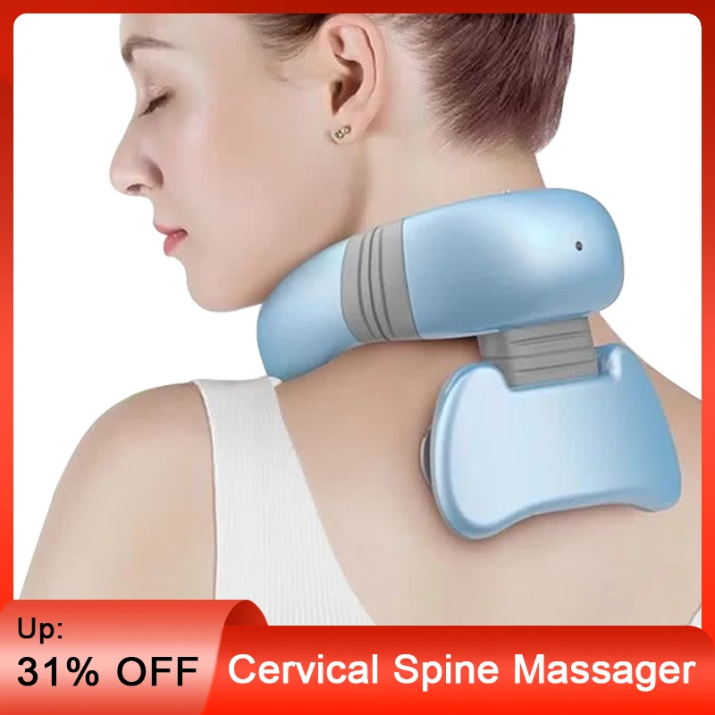 

Electric Neck Cervical Physiotherapy Massager Osteochondrosis Anti-cellulite Shiatsu Shoulder Back Massage Pain Relief Machine