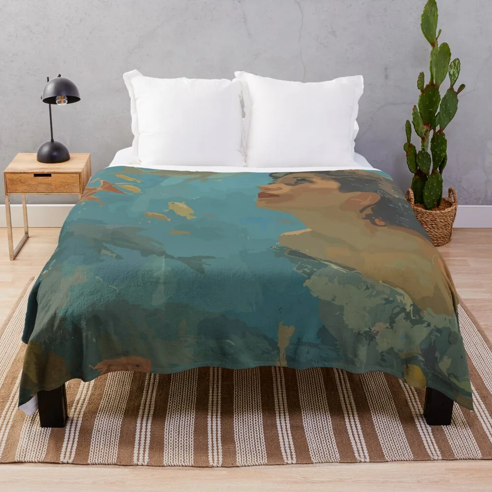 Underwater Wonders Throw Blanket Sofas blankets and throws manga Blankets