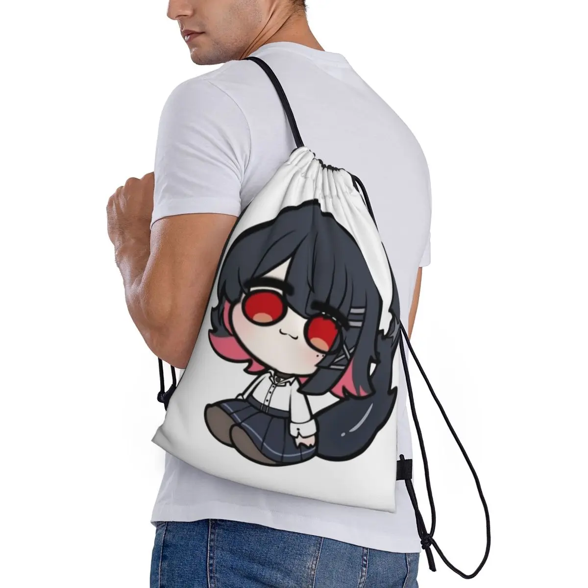 

Anime Zenless Zone Zero Chibi Ellen Joe Backpacks Fashion Drawstring Bags Sundries Bag Book Bags for Travel Students