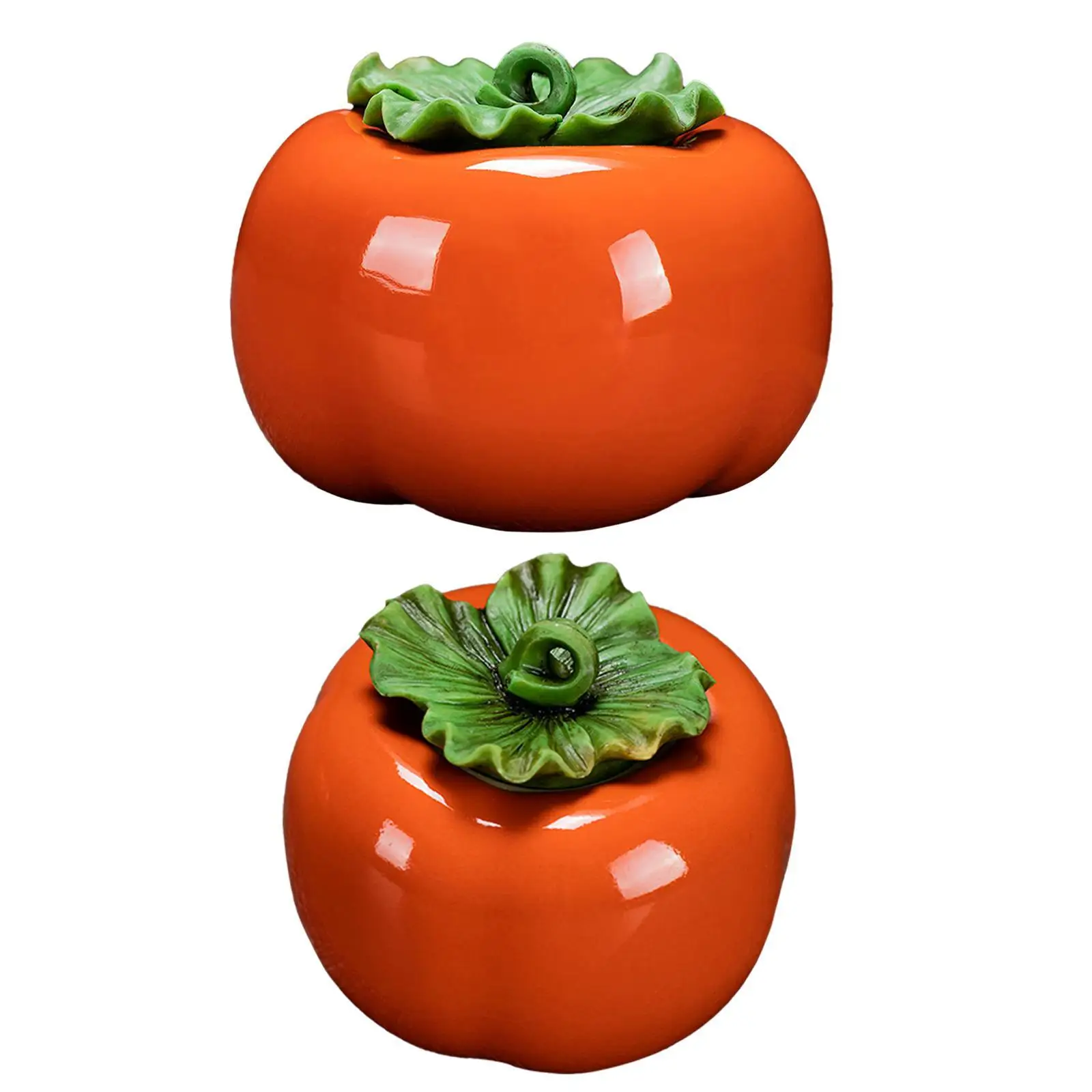 Ceramic Tea Jar Tea Tins Container Ornament with Leaf Lids Tea Storage Can Food Storage Jar Porcelain Tea Pot for Countertop